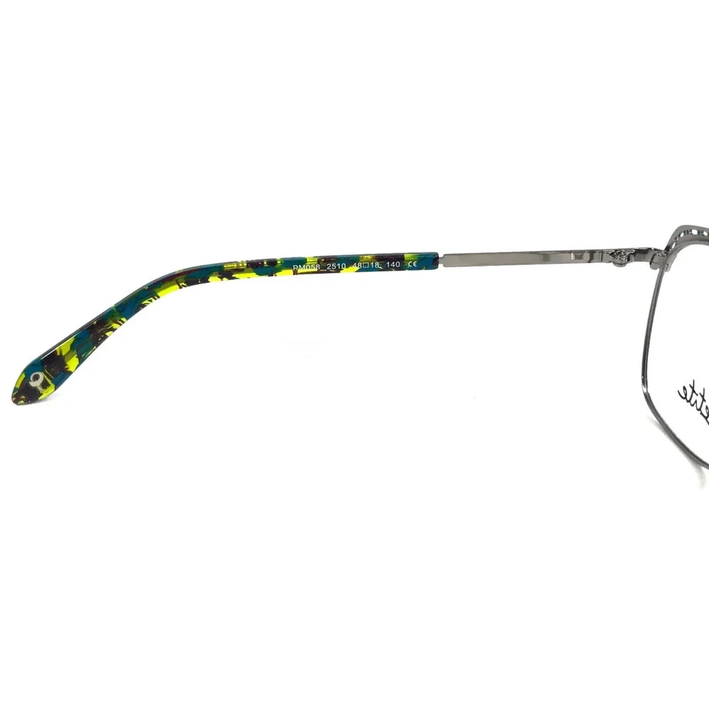 J. F. Rey Petite Eyeglasses Frames PM058 2510 Blue Silver Full Rim 48-18-140